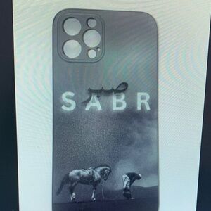 Apple Black Phone Case with Inspirational Horse Design